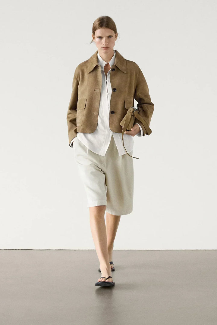 Wool collared jacket "City Brunch" – Elegant & refined
