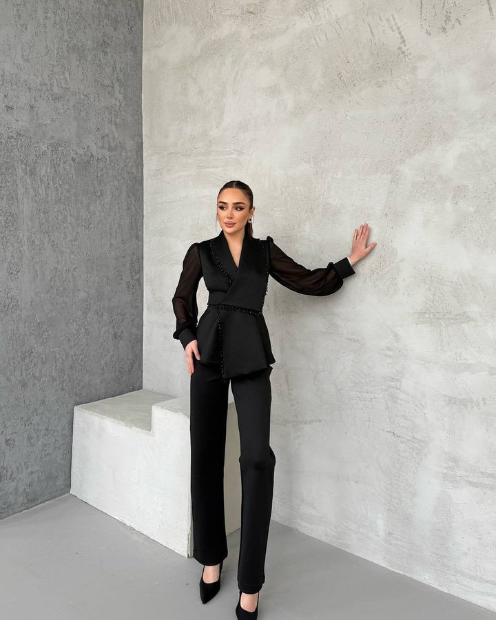 Calina jumpsuit with rhinestones