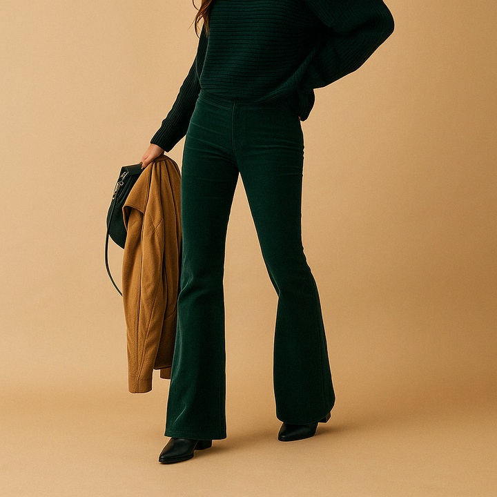 Maartje | Women's Retro-Inspired Flared Corduroy Pants