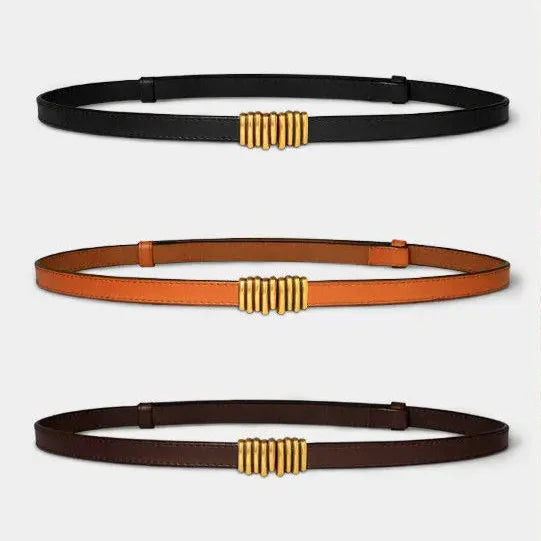Luna Slim Leather Belt