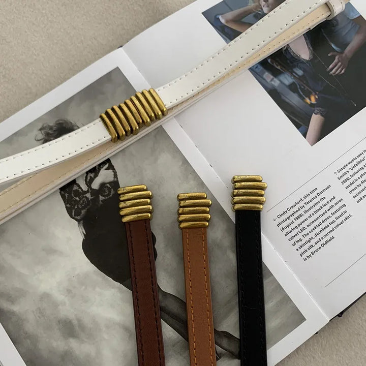 Luna Slim Leather Belt