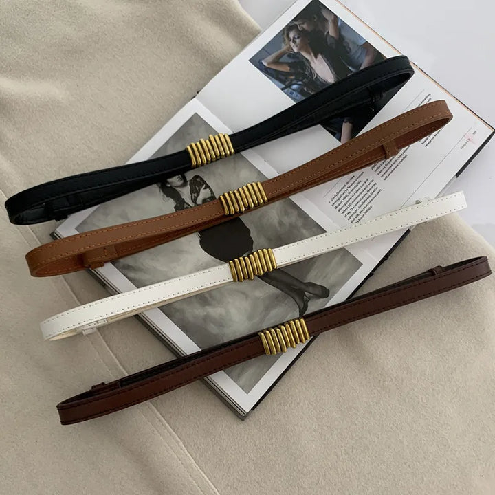 Luna Slim Leather Belt