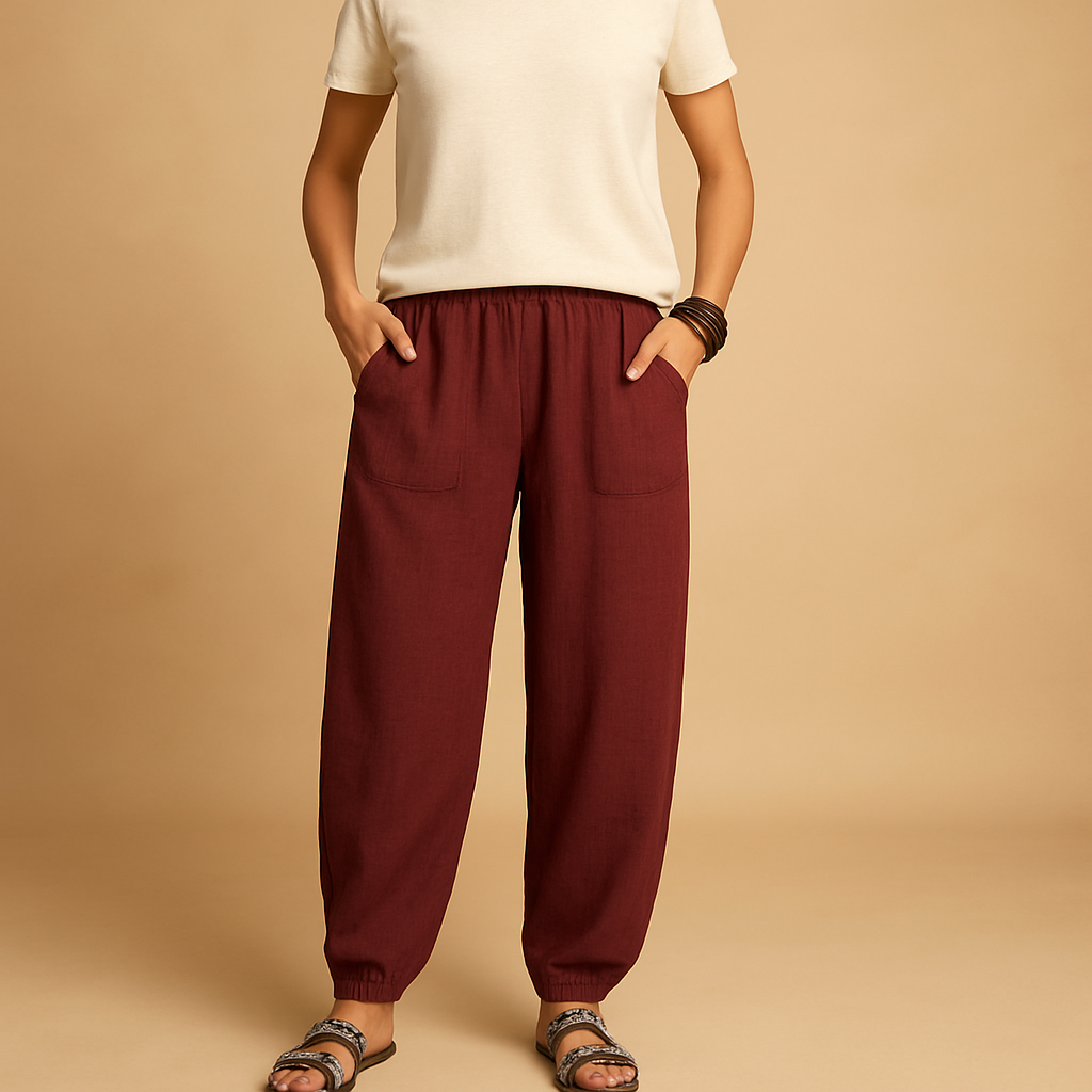 Boho Chic High-Waisted Summer Pants for Women | Femke