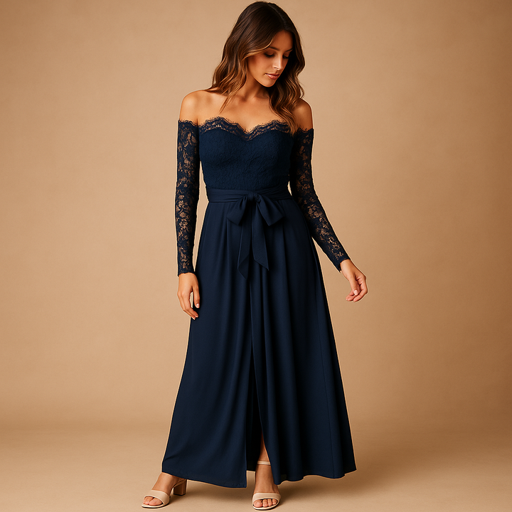 Women's Off-Shoulder Lace Jumpsuit with Split | Marlies