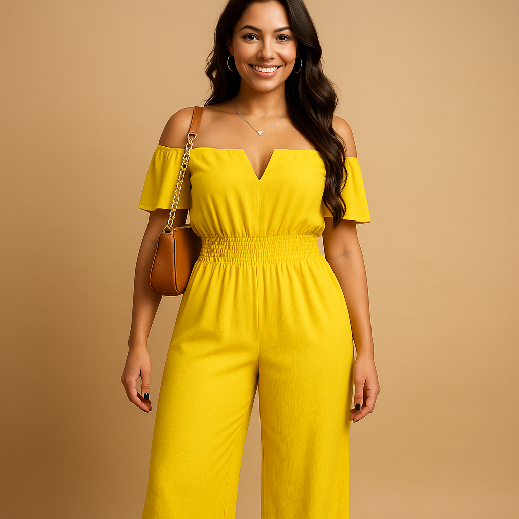 Milou Women's Off-Shoulder Pleated Jumpsuit