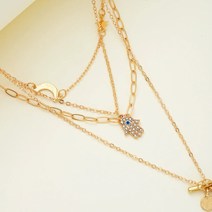 Crystal Pendant Necklace Set