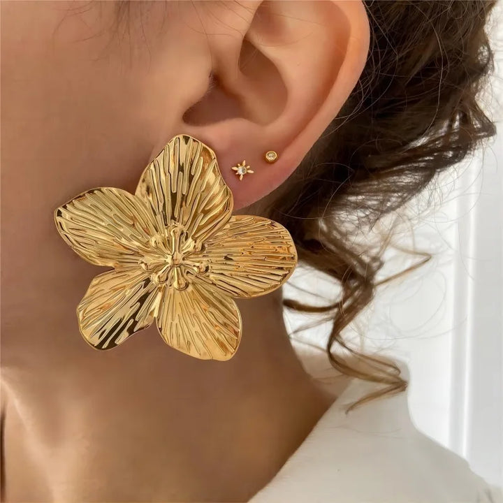 Aurora Bloom Gold Studs