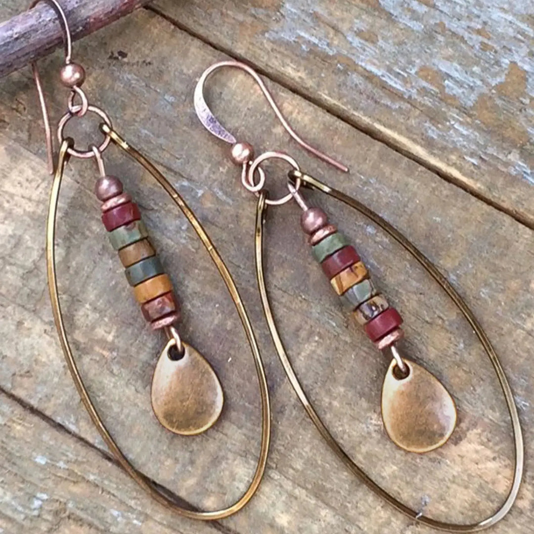 Boho Stone Drop Earrings