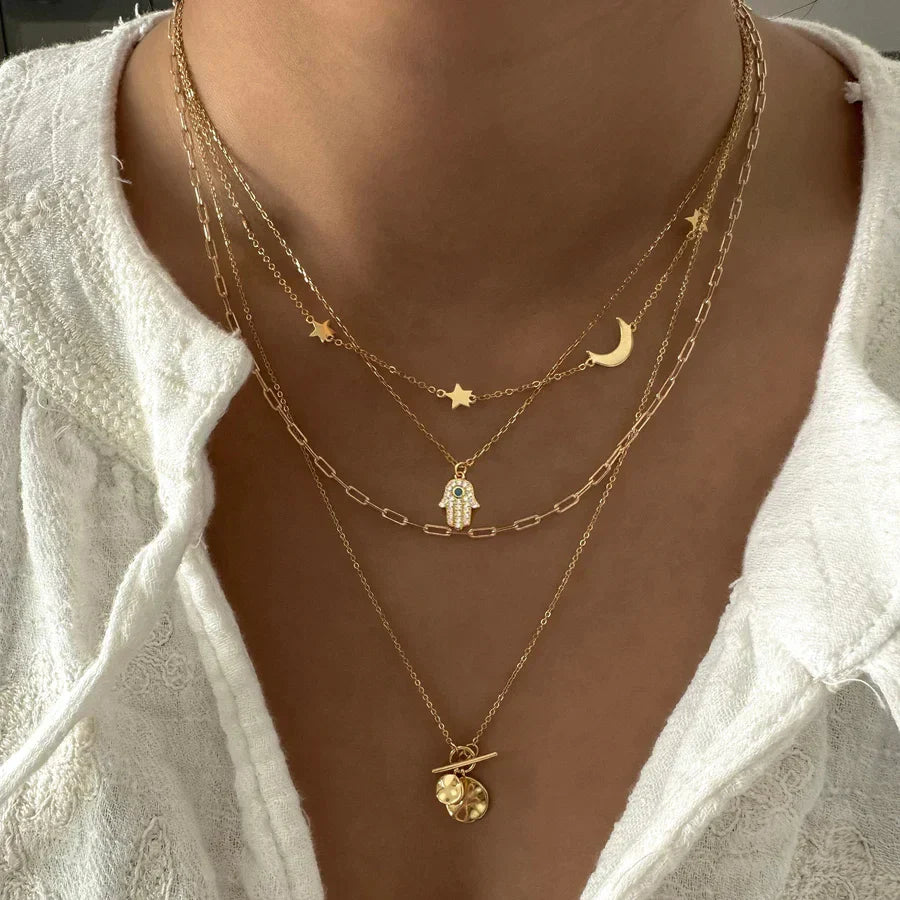 Crystal Pendant Necklace Set