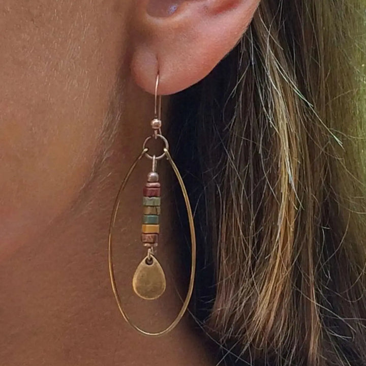 Boho Stone Drop Earrings