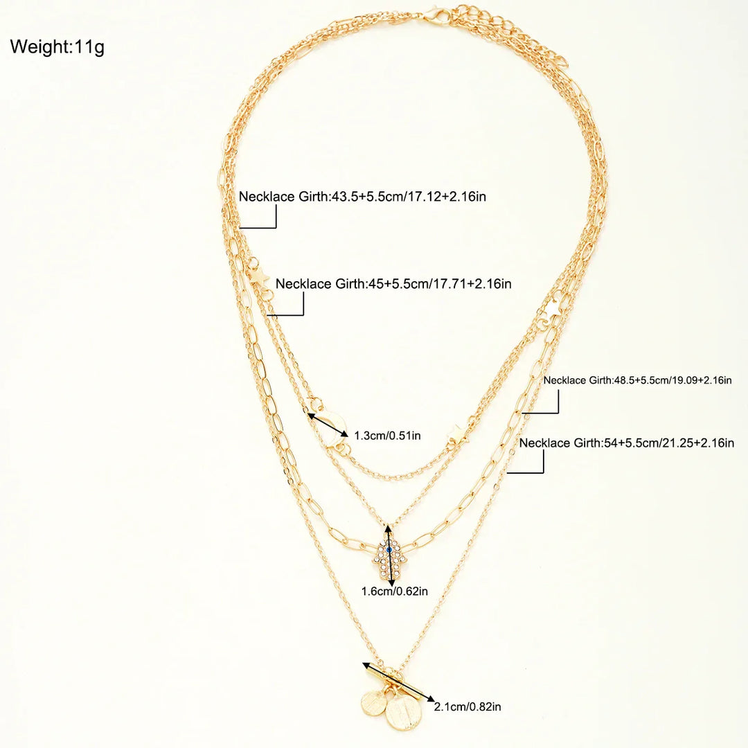 Crystal Pendant Necklace Set