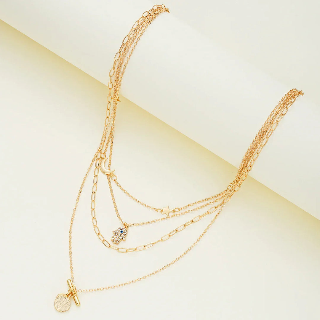 Crystal Pendant Necklace Set