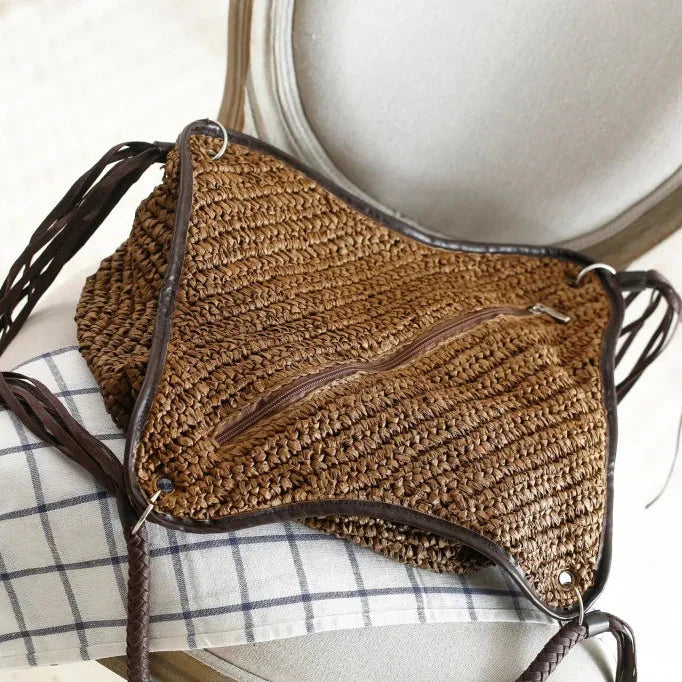 Tassel Dune Straw Bag