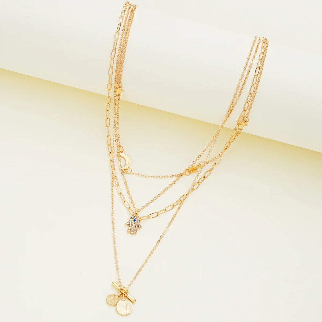 Crystal Pendant Necklace Set