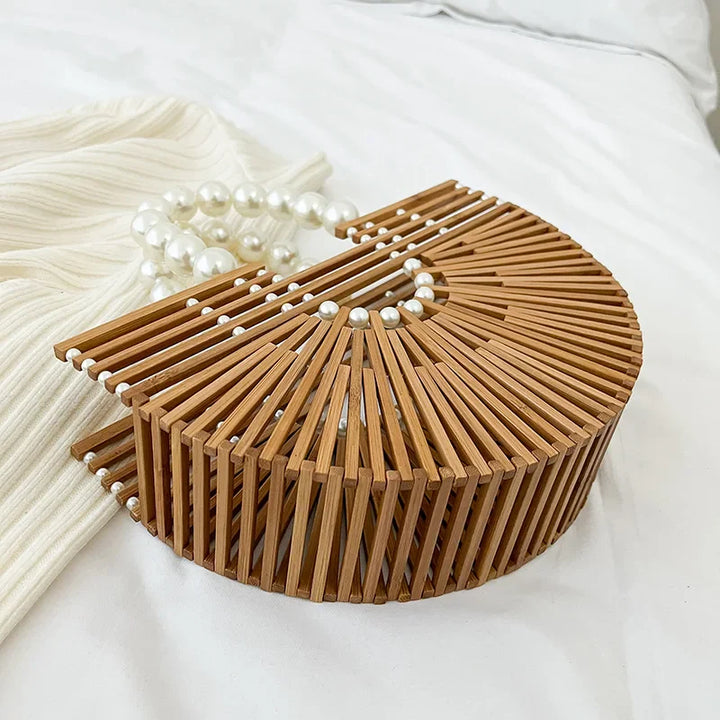 Pearl Bamboo Beach Tote Bag