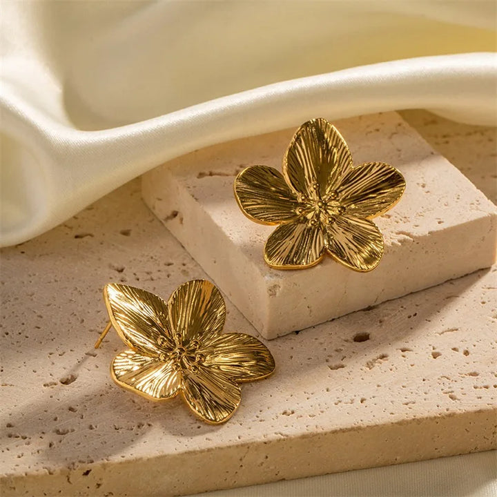 Aurora Bloom Gold Studs