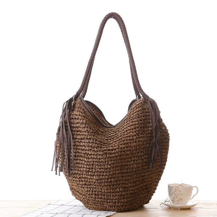 Tassel Dune Straw Bag