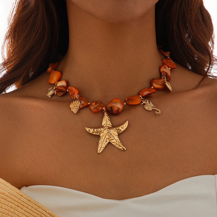 Boho Beach Charm Necklace