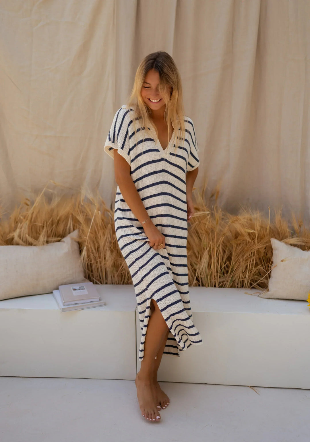 Silk dress "Morning Coffee" – Fresh & feminine