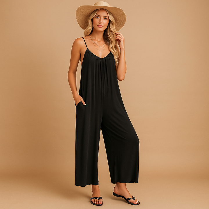 Elena Women's Summer Sleeveless Jumpsuit with Adjustable Straps